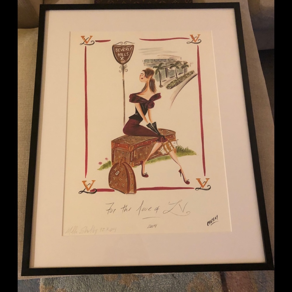 For The LOVE Of LV framed and signed  Mlle Shelby
